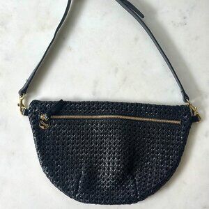 Clare V. Grande Fanny --  Black Woven Zig Zag